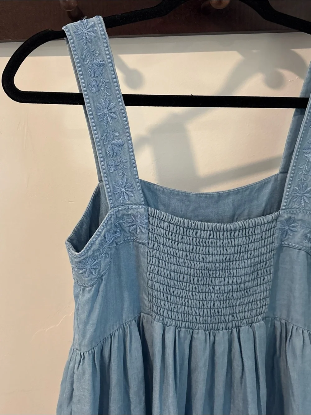 Kate Spade Broome Street Chambray Colorblock Midi Dress Blue Small